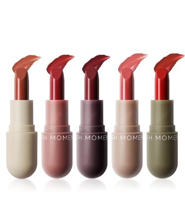 Buy Long Wearing Velvet Matte Lipstick Set - 5PCS Mini Capsule Kit | Waterproof & Moisturizing - Buy Online on GoSupps.com