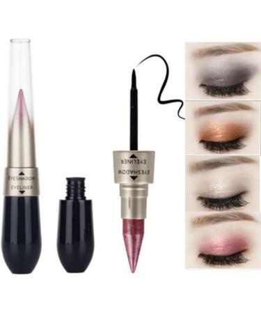 6PCS/SET 2 In 1 Double Head Eyeliner Eyeshadow Combination Waterproof Black Eye Liner Pen Quick Dry Colorful Eyeshadow High Pigmented Eye Powder Cosmetic Set liquid eyeliner - Buy Online on GoSupps.com
