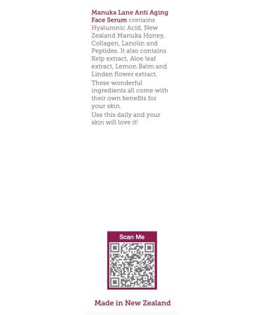 Manuka Honey Face Serum with Collagen & Hyaluronic Acid - Anti Aging 1.01 oz by Manuka Lane | International Shipping - Buy Online on GoSupps.com