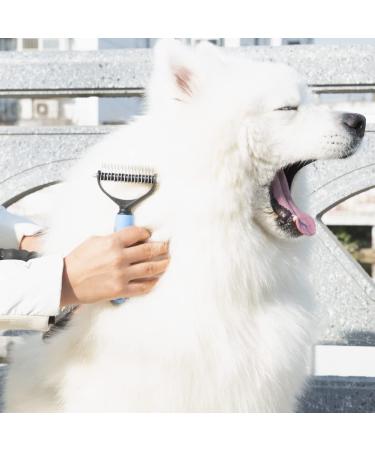 Professional 2 Sided Pet Grooming Brush for Cats & Dogs - Dematting Comb and Undercoat Rake - Buy Online on GoSupps.com