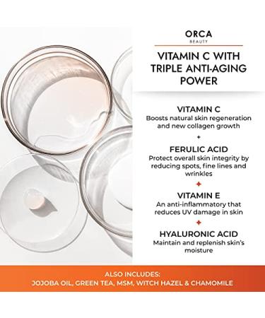Vitamin C Serum for Face with Hyaluronic Acid - Brightening Skin Serum - Buy Online on GoSupps.com