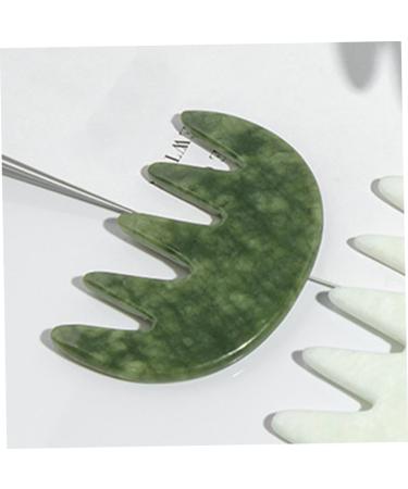 Buy Sewoart Jade Gua Sha Broad Tooth Massage Comb - Scalp Massager Tool for Healthy Hair & Relaxation - Buy Online on GoSupps.com
