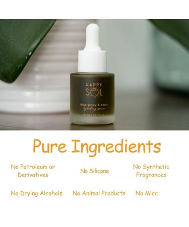 Blue Tansy & Berry Hydrating Serum - Clean Beauty Nourishing Face Serum with Rosehip Oil - Made in USA Cruelty Free Paraben Free - Buy Online on GoSupps.com