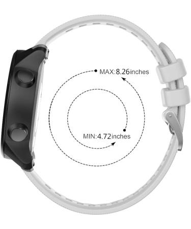 ISABAKE Watch Band for Garmin Forerunner 245 / 245 Music/ Forerunner 645 / 645 Music Compatible with Garmin Vivoactive 3 /Venu Sq/Vivomove HR 20mm Soft Silicone Replacement Wristbands (white) - Buy Online on GoSupps.com