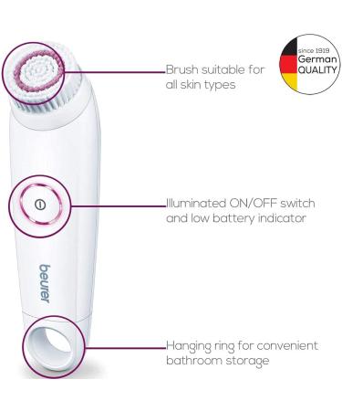 Beurer FC45 Electric Waterproof Facial Cleansing Brush - 2 Speeds, Skincare Zone Timer, Acne Face Wash, Face Mask Skin Care - Korean Skin Care Products FC45 - Buy Online on GoSupps.com