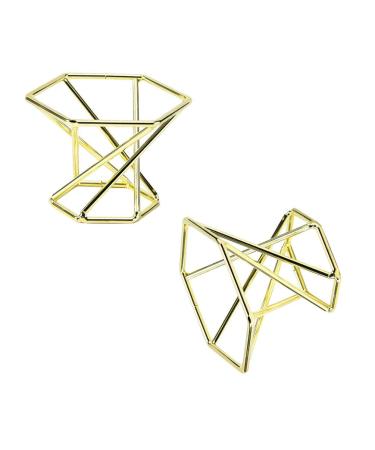 Lurrose Egg Powder Puff Display Stand - 2pcs Golden Makeup Blender Holder for Home & Travel - International Shipping Available - Buy Online on GoSupps.com