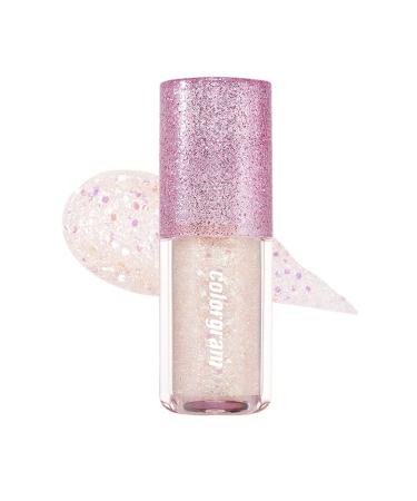 COLORGRAM Milk Bling Shadow - 01 Double Star 0.11 fl.oz  3.2g | Pigmented liquid glitter eyeshadow  Long-lasting shimmer for daily and party makeup  Multi-dimensional sparkling metallic finish  Opaque coverage  Quick dry...