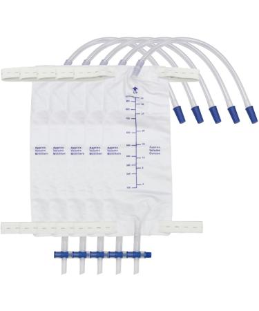 Urinary Drainage Bag with Anti-Reflux Chamber 1000ml Leg Bag Urinary Bag for Home and Hospitals Health Aids (5Pcs)