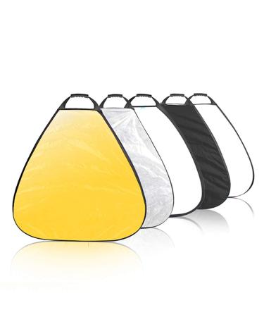 Selens 5-in-1 Triangle Reflector (32 Inch) with Handle for Photography Photo Studio Outdoor Lighting 32 inches Triangle Light Reflector