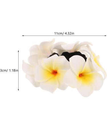 Beaupretty Hawaiian Flower Hair Tie Plumeria Hair Scrunchy Women Hair Tie Summer Flower Hair Tie Elastic Hair Bands for Women Girls - Buy Online on GoSupps.com