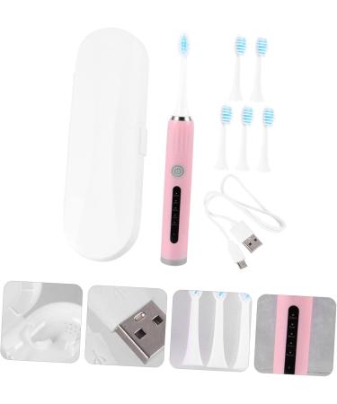 Minkissy Adult Electric Toothbrush Set - 2 Pink Soft Bristle Toothbrushes for Adults & Kids - USB Rechargeable Practical & Comfortable for Everyday Use - Buy Online on GoSupps.com
