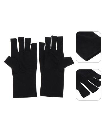 FOMIYES 1 Pair nail gloves gel manicure gloves fingerless driving gloves LED dry lamp gloves sun protector gloves half finger gloves nail art gel sun protection nail polish polyester Miss - Buy Online on GoSupps.com