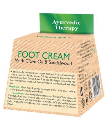 Value Pack of 3 Organic Foot Cream with Nelke & Sandal Oil - Paraben & Sulfate Free for Dry Cracked Itchy Feet - Unisex (3 x 30g) - Buy Online on GoSupps.com