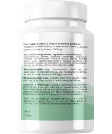Giloy Ghanvati 120ct 500mg tablets for Immune Health Stress Resistance Rejuvenative Tonic Digestive Health - Buy Online on GoSupps.com