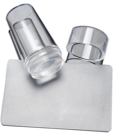 Bozaap Transparent Silicone Nail Art Stamper & Scraper - Premium Gelee Manicure Tool for Perfect Nail Art Designs - Buy Online on GoSupps.com