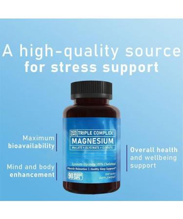 Triple Magnesium Complex Magnesium glycinate malate and citrate High absorption chelated formula Vegan NonGMO Gluten Free - Buy Online on GoSupps.com