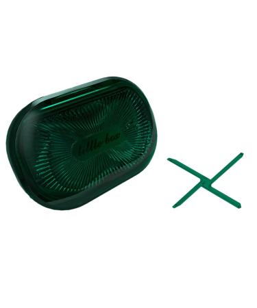 dijiusidy Portable Dental Case Braces Storage Box Seal with Partition Dust-proof Cotton Swab Holder for Travel Home Business Green L L Green
