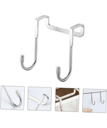 CIYODO 3pcs Clothes Hanging Cabinet Back of Door Hooks Purse Over Cupboard Stainless Steel Hanger 7.5X6.5CM Silver - Buy Online on GoSupps.com