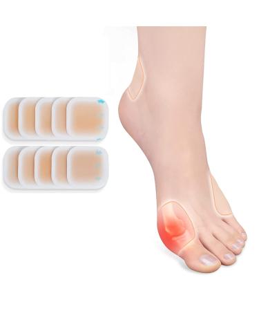 ROLLII Bunion Pads  Bunion Relief  Blister Pads for Women and Men  Hydrocolloid Bandages  Toe and Foot Corn Protector Pads  Sole & Heel Cushions  Waterproof  Thin  10PCS
