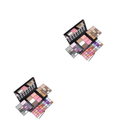 Beavorty 2pcs 74 Eyeshadow Palette Lip Gloss Blush set makeup Glitter 18*11cmx2pcs Picture 1x2pcs