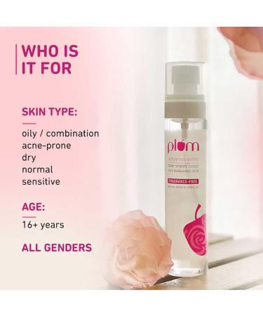 Buy Plum Bulgarian Valley Rose Water Toner with Hyaluronic Acid & Rose Extracts - Soothing for All Skin Types - 100Ml - International Shipping Available - Buy Online on GoSupps.com