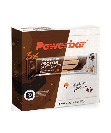 Powerbar Protein Soft Layer Bar (10x3x40g) Chocolate and Caramel Brownie