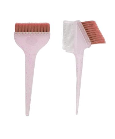 Hair Dye Brush Double Sided Dye Brush Portable for Home (Pink)