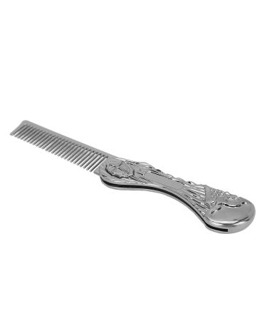 Buy Foldable Zinc Alloy Hair Comb - Anti-Static Portable & Multifunctional for Hair & Beard (Silver) - International Shipping Available - Buy Online on GoSupps.com