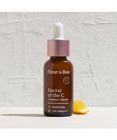Nectar of the C - Vitamin C Serum with Hyaluronic Acid, Vitamin E - Anti Aging Formula for Face - Vegan & Clean - Reduce Wrinkles, Dark Spots, Lines - Fleur & Bee (1 Fl Oz) - Buy Online on GoSupps.com