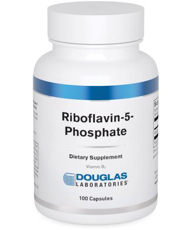 Douglas Laboratories Riboflavin-5-Phosphate 10 mg. | Vitamin B2 Supports Energy Production, Cellular Respiration, Eyesight and Skin | 100 Capsules Standard Packaging