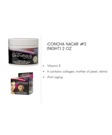 ConchaNacar De Perlop Night Cream #2. Natural Skin Moisturizer and Rejuvenator. Anti-Aging Treatment. 2 oz / 56 g. Pack of 6 - Buy Online on GoSupps.com