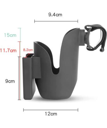 ISSYAUTO 2-in-1 Wheelchair Drink Cup Holder & Phone Bracket - Universal Mount for Wheelchair, Walker, Rollator, Stroller - 3MM Thick - Buy Online on GoSupps.com