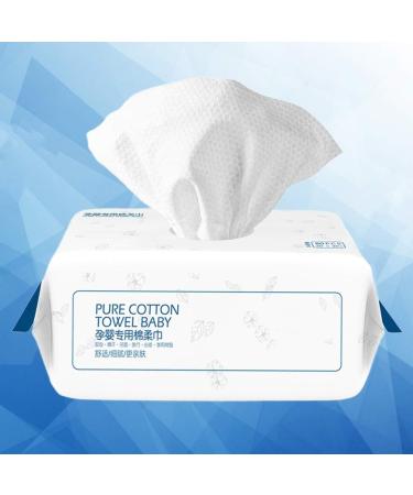 Milisten 80pcs Soft Dry Wipe Disposable Face Towel for Sensitive Skin - White - Buy Online on GoSupps.com