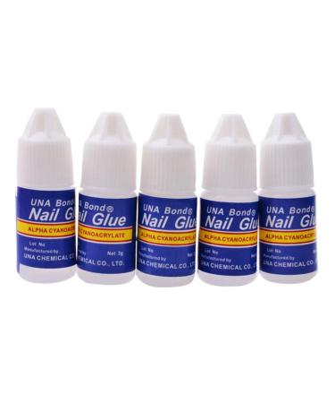 Beaupretty 5pcs Nail Glue Self Adhesive Acrylic Rhinestone Crystals Nail Tips Art Decorations for Foil Sticker Salon (3G)