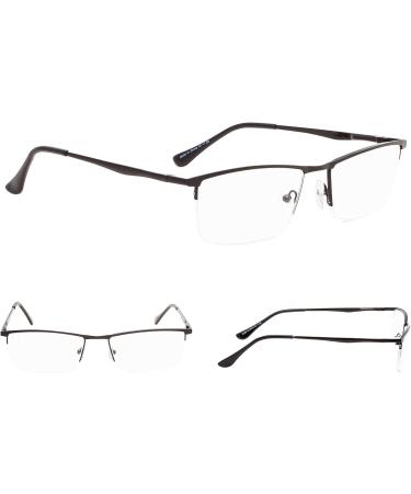 Half-Rim Reading Glasses 3-Pack with Spring Hinges - Stylish 0.5x Magnification - Comfortable & Durable Eyewear for Every Occasion - Buy Online on GoSupps.com