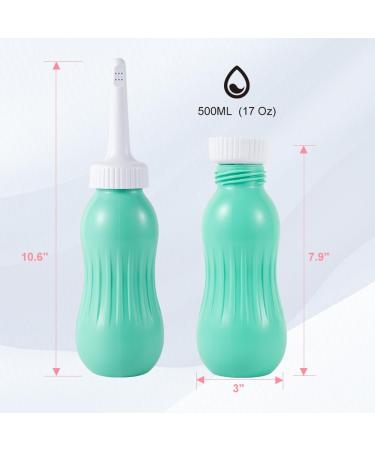 OFFO Perineal Bottle for Postpartum Essentials 17OZ (500ML) Labor and Delivery Essentials for Feminine Hygiene Care Perineal Cleansing After Birth Green 2Pcs Green(500ml) 2.0 - Buy Online on GoSupps.com