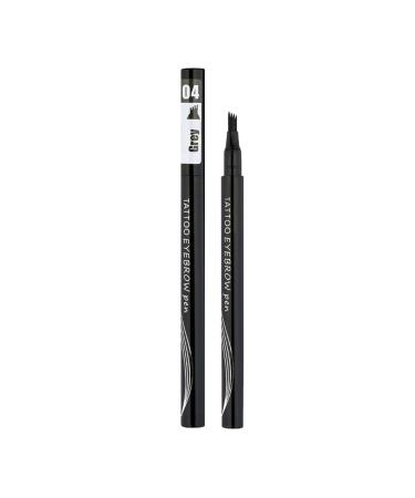 Eyebrow Pencil with Multi Forks | Long-Lasting and Waterproof Eye Brow Contouring | Everyday Women Cosmetics for Eyes for Home Working Traveling Gathering Dating Hixip 4# Gray