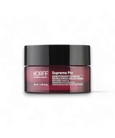 Korff Supreme Pro Rich Restructuring and Anti-Wrinkle Face Cream with Hyaluronic Acid for Dry or Very Dry Skin Pack of 50 ml