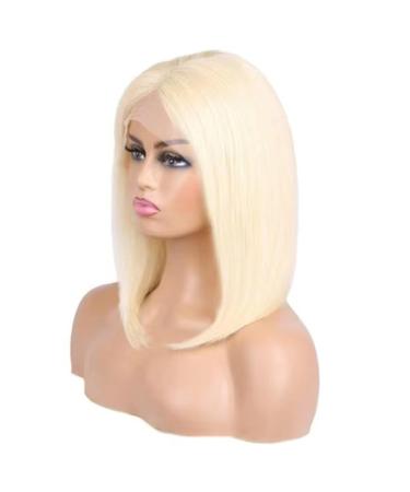 Oubfuuy 12 Blonde Bob Wig for Women - Human Hair Lace Front Wig | 180% Density Pre Plucked Bleached Knots - Buy Online on GoSupps.com
