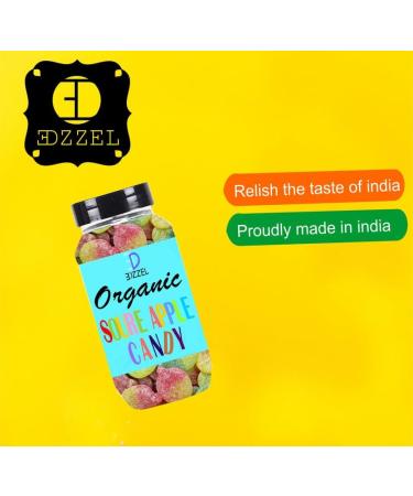  EDZZEL EDZZEL Premium Quality Organic Traditional Sour Apple Candy (200g) - 1 Box - Buy Online on GoSupps.com