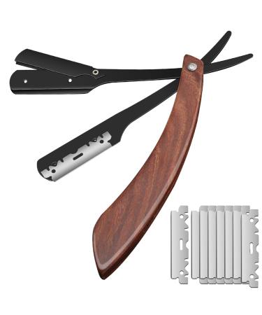 Professional Barber Straight Razor with 100 Single Edge Blades Premium Stainless Steel Shaver Razor for Men Home & Salon Grooming Using (NO.119)