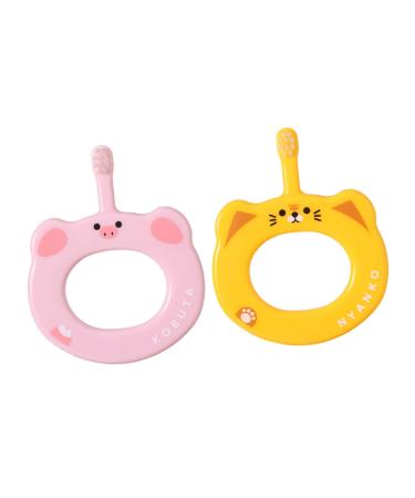 Ipetboom 2st toothbrush tongue cleaner for babies baby training toothbrush newborn toothbrush baby toothbrushes -toys child anti -drop environmental protection s