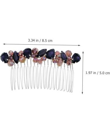 Ipetboom hair comb Splitter dress colored diamond hair comb clips knot top headband real hair side fringe European and American hair curler hair rhinestone bridal hair accessories - Buy Online on GoSupps.com
