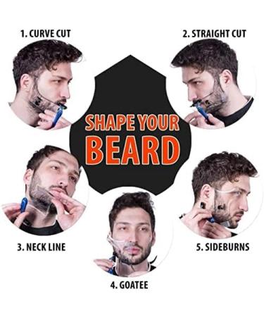 Beard Bro Shaper Tool Template Plus Comb for line up & Edging Men's Facial Hair Hairline Perfect Symmetric Lines and Trim with Beard Trimmer Hair Clipper or Razor. - Buy Online on GoSupps.com