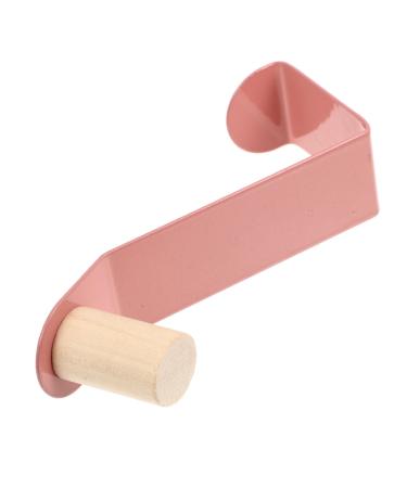 STOBAZA Door Hook Out Door Decor Wall Mounted Coat Hook Home Supply Accessory No Punching Wall Hook 24.5X12.5CM Pink