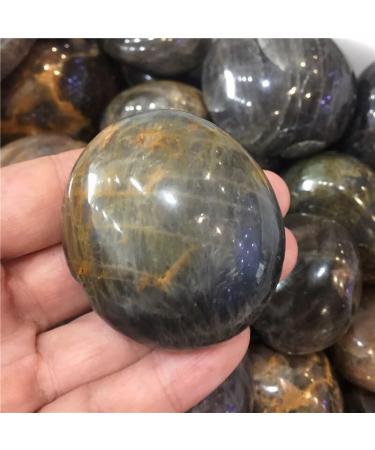 Natural Black Moonstone Palm Stone Raw Gemstone Crystal Full of Texture - Buy Online on GoSupps.com