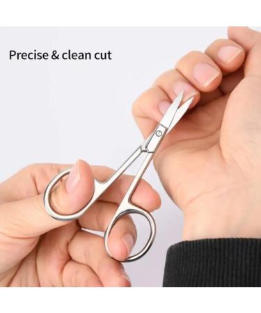 Nail Scissors Cuticle Scissors Stainless Steel Curved Tip for Baby Fingernails Toenails and Fingernails - Buy Online on GoSupps.com