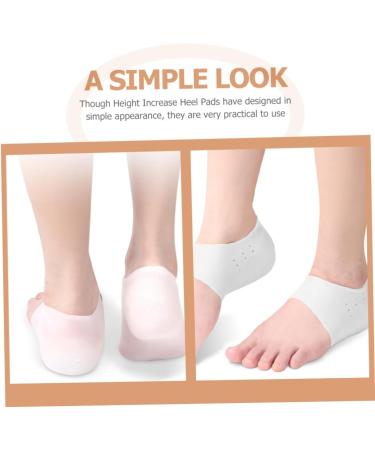 FOMIYES Height Increase Insoles - 2 Pairs Invisible Detachable Heel Pads for Unisex | Skin-Friendly Comfort - Buy Online on GoSupps.com