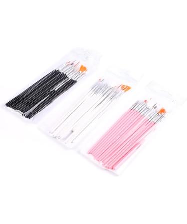 15 pieces nail art brushes nail dotting tools nail art pens drill drawing nail brush pens for nail art tools (Pink) - Buy Online on GoSupps.com