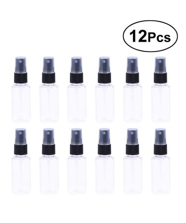 UEETEK 12pcs 30ml Portable Travel Spray Bottles Fine Mist Clear Plastic - Ideal for Travel & Toiletries - Buy Online on GoSupps.com